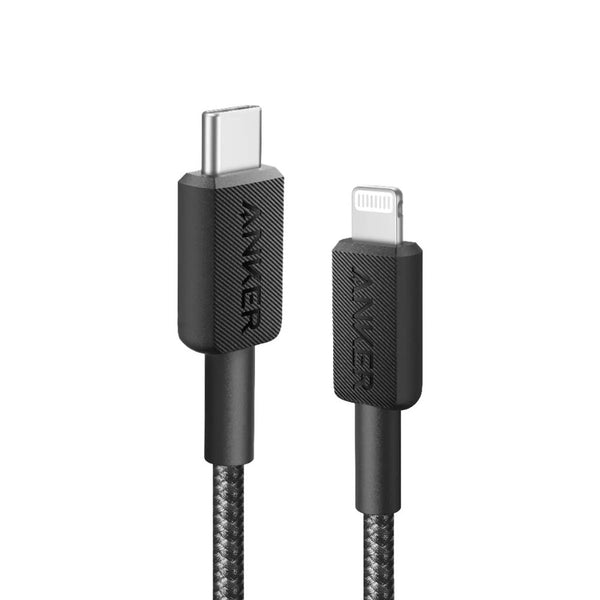 Anker 322 USB-C to Lightning Braided Cable 3ft A81B5H11 Black Qatar