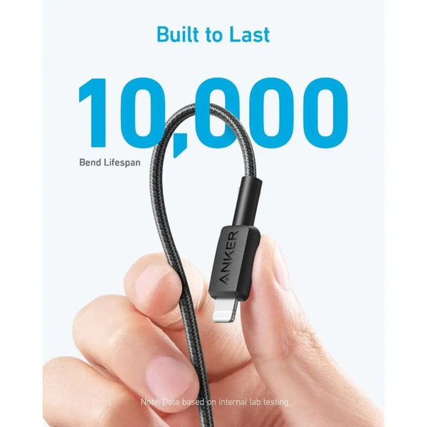 Anker 322 USB-C to Lightning Braided Cable 3ft A81B5H11 Black Qatar