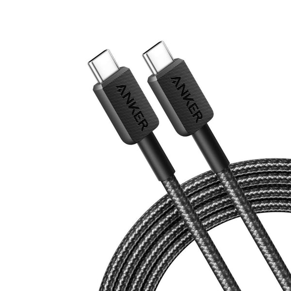 Anker 322 USB-C to USB-C Braided Cable 6ft Black A81F6H11 for fast charging Qatar