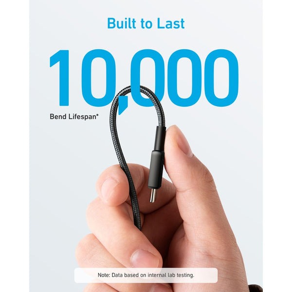 Anker 322 USB-C to USB-C Braided Cable 6ft Black A81F6H11 for fast charging Qatar