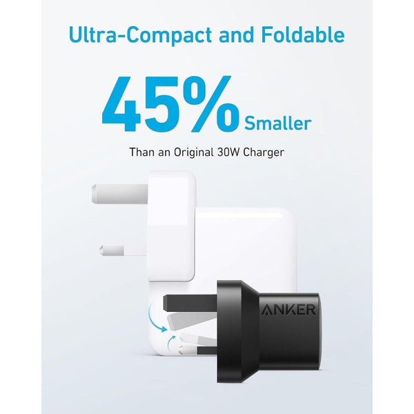 Anker 323 Charger 33W Dual Port USB-C USB-A Black A2331K11 Qatar