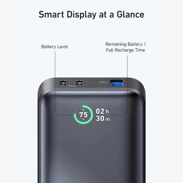 Anker 533 10000mAh power bank with 30W USB-C fast charging and LCD display A1256H12 Qatar
