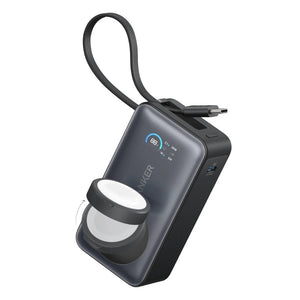 Anker MagGo 10000mAh 35W power bank with Apple Watch charger and built-in USB-C cable Black Qatar