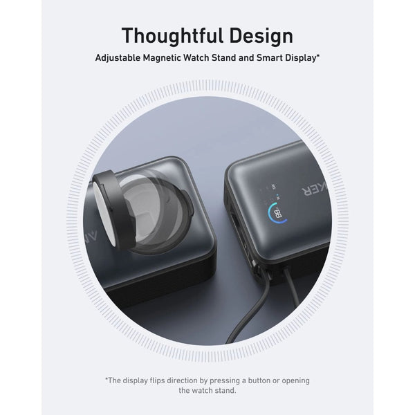 Anker MagGo 10000mAh 35W power bank with Apple Watch charger and built-in USB-C cable Black Qatar