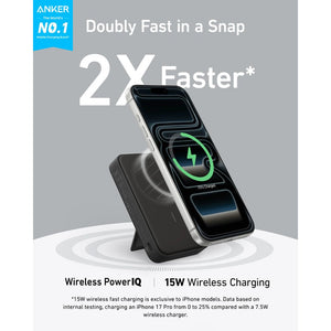Anker MagGo 10000mAh Qi2 magnetic wireless power bank 15W with smart display and stand Black Qatar