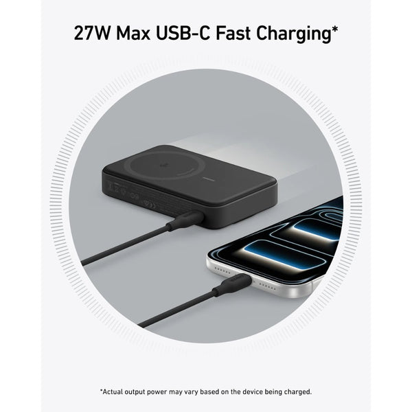 Anker MagGo 10000mAh Qi2 magnetic wireless power bank 15W with smart display and stand Black Qatar
