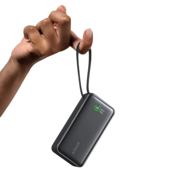 Anker Nano A1259H11 10000mAh 30W power bank with built-in USB-C cable Black Stone Qatar