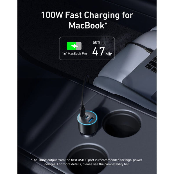 Anker Nano 167.5W 3-port car charger with dual USB-C and USB-A fast charging B2737HA1 Qatar