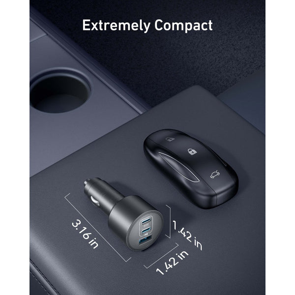 Anker Nano 167.5W 3-port car charger with dual USB-C and USB-A fast charging B2737HA1 Qatar