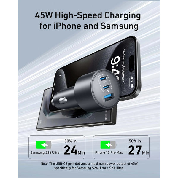 Anker Nano 167.5W 3-port car charger with dual USB-C and USB-A fast charging B2737HA1 Qatar
