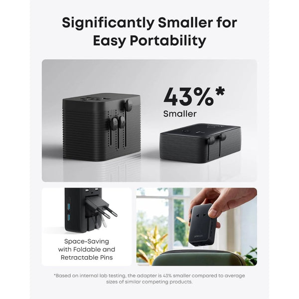 Anker Nano 5-in-1 20W travel adapter with universal plugs and USB-C fast charging A9215311 Qatar