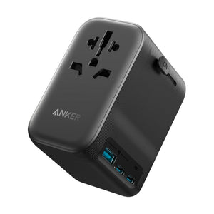 Anker Nano 65W 4-in-1 travel adapter with 2 USB-C USB-A and AC outlet in Black Qatar