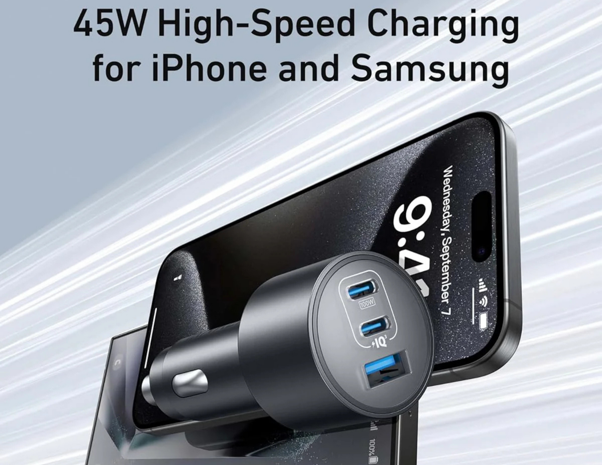 Anker Nano Car Charger B2737HA1 highlighting key features.