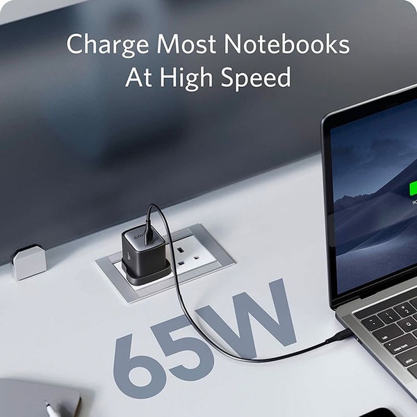 Anker Nano II 65W GaN USB-C fast charger A2663K11 Black for laptops and smartphones Qatar