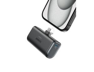 Anker Nano Power Bank 5000mAh 22.5W with built-in USB-C connector black stone.