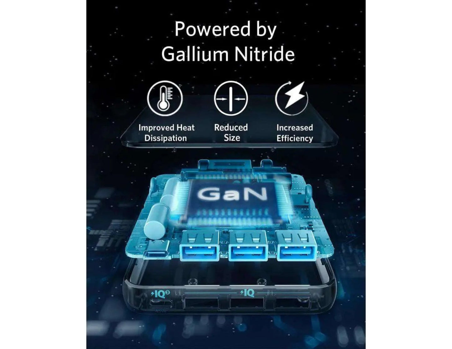 Anker 543 PowerPort Atom III Slim 65W 4-port GaN charger A2045K11, Thabthaba Store Qatar