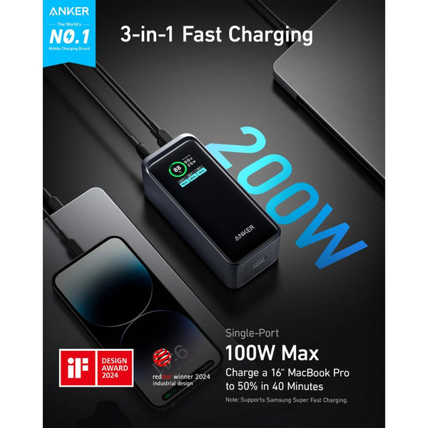 Anker Prime 20000mAh 200W power bank dual USB-C 100W smart display A1336011 Qatar