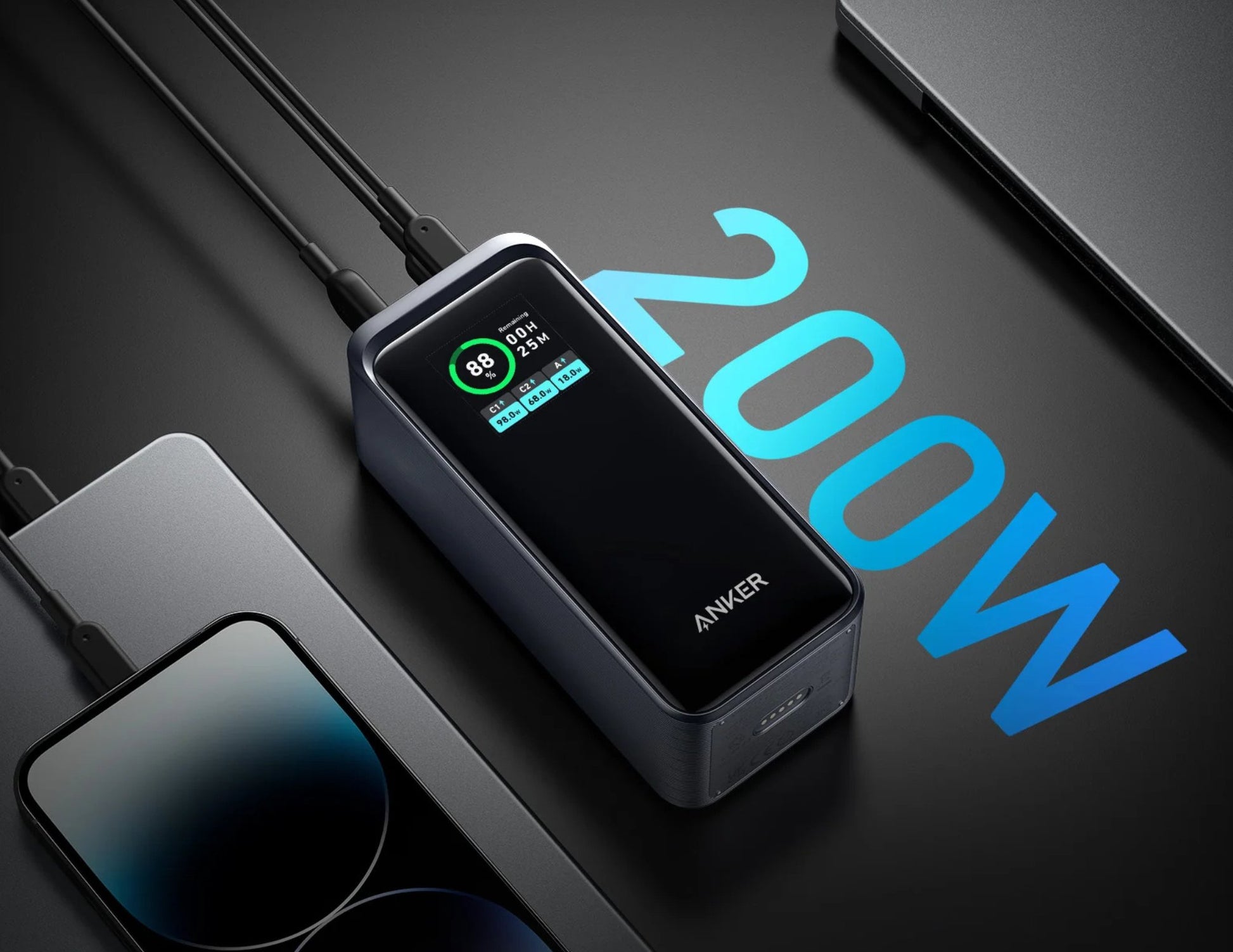 Anker Prime 20000mAh 200W power bank smart display Qatar