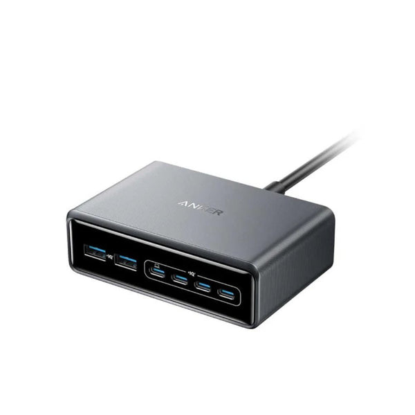 Anker Prime 200W 6-port GaN desktop charging station with 4 USB-C and 2 USB-A ports Black Qatar