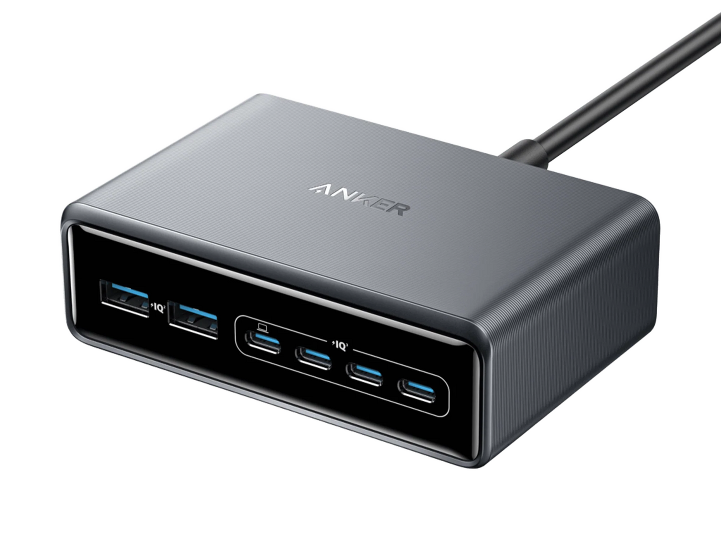 Front view of the Anker Prime 200W Charging Station (A2683V41) showing 6 ports.