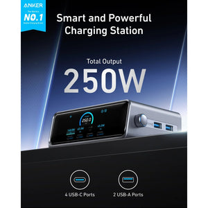 Anker Prime 250W GaNPrime 6-Port Desktop Charger with LCD Display Qatar