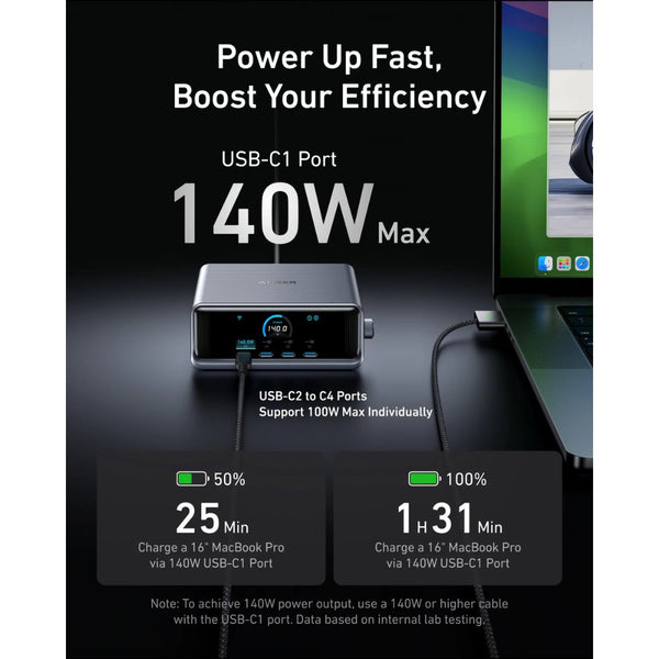 Anker Prime 250W GaNPrime 6-Port Desktop Charger with LCD Display Qatar