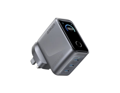 Anker Prime Charger 160W 3-port smart display USB-C GaN charger.
