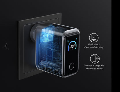 Anker Prime Charger 160W 3-port smart display USB-C GaN charger.