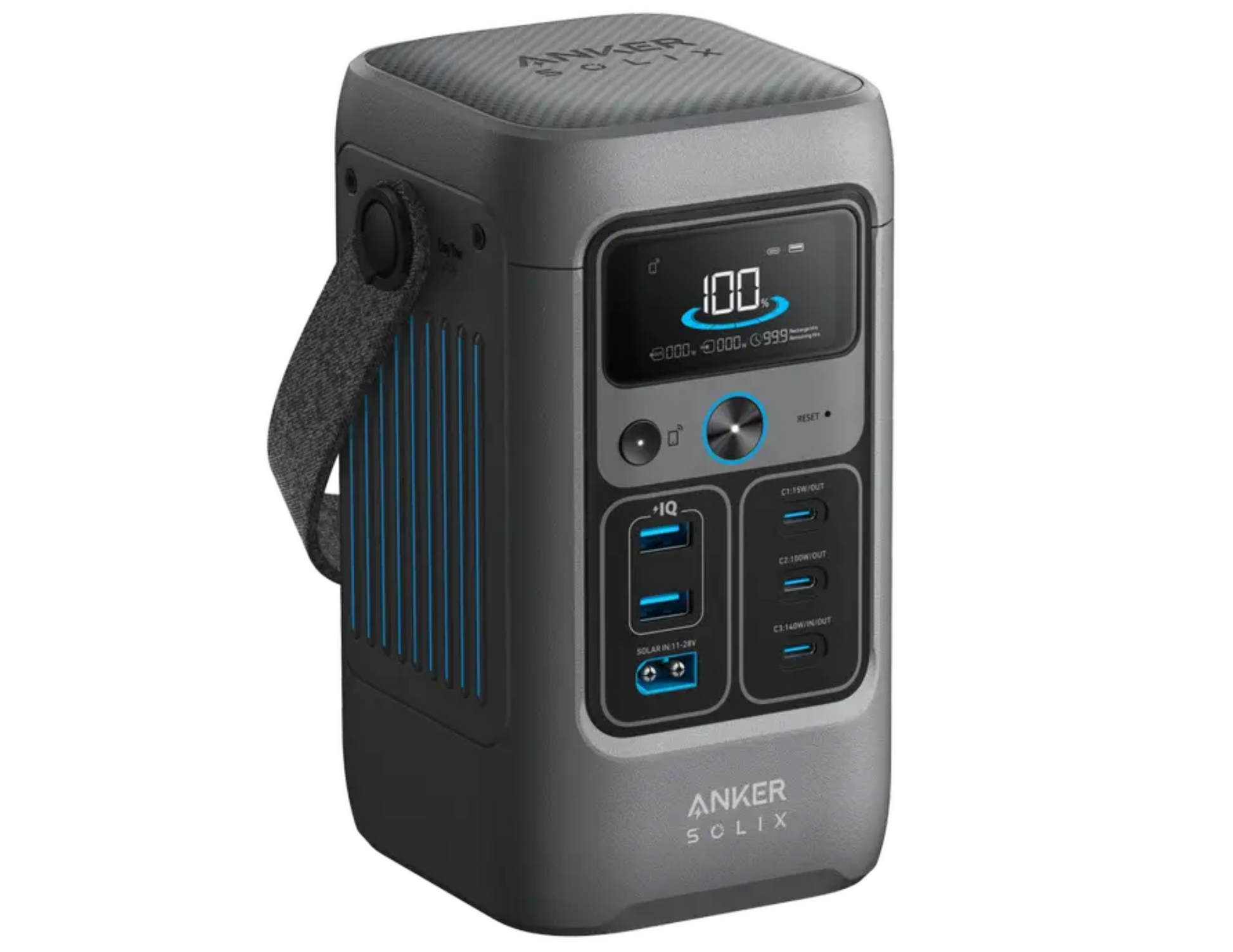 Compact and lightweight design of Anker SOLIX C200 DC Power Station.