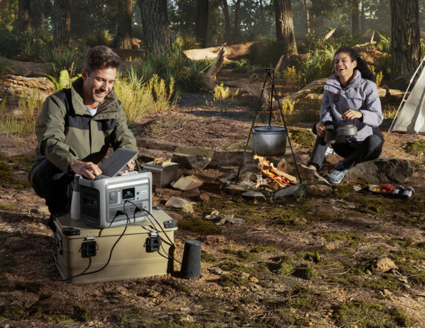 Anker Solix C800 768Wh portable power station with 1200W output and app control at Thabthaba Store Qatar.