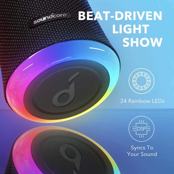 Anker Soundcore Flare 2 Bluetooth speaker with 360 degree sound, PartyCast, and IPX7 waterproof protection Qatar