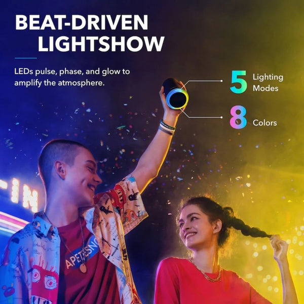 Anker Soundcore Flare Mini Portable Bluetooth Speaker Black 360 Degree Sound IPX7 Waterproof Qatar