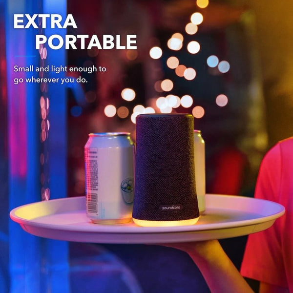 Anker Soundcore Flare Mini Portable Bluetooth Speaker Black 360 Degree Sound IPX7 Waterproof Qatar