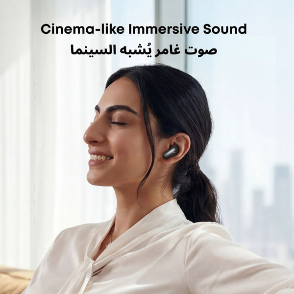 Anker Soundcore Liberty 5 Pro Max Midnight Black wireless earbuds with 1.78-inch AMOLED AI note-taker smart case, advanced noise cancellation and Dolby Atmos in Qatar