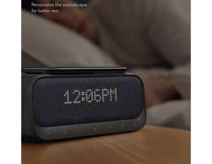 Anker SoundCore Wakey (A3300221) playing ambient sleep sounds at bedtime.