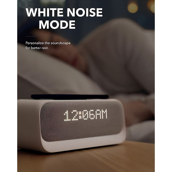 Anker Soundcore Wakey Bluetooth bedside speaker with wireless charging and alarm clock White Qatar