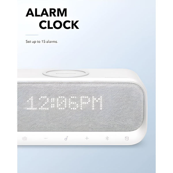Anker Soundcore Wakey Bluetooth bedside speaker with wireless charging and alarm clock White Qatar