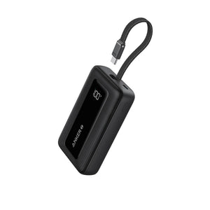 Anker Zolo 10000mAh 30W power bank with built-in 5.4-inch USB-C cable Black Qatar
