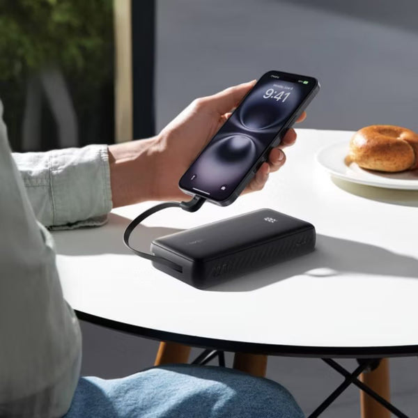 Anker Zolo 20000mAh 22.5W Power Bank with Built-In USB-C Cable Black A110EH11 Qatar