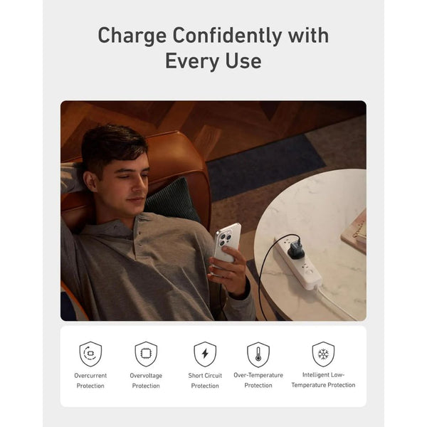 Anker Zolo 30W compact USB-C GaN charger in black with fast charging and temperature management for Qatar