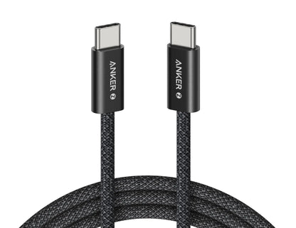 Anker Zolo USB-C to USB-C 240W 6ft braided fast charging cable A8060 black Qatar