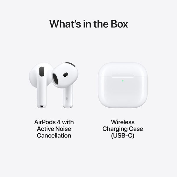 Apple AirPods 4 with Active Noise Cancellation and H2 chip wireless earbuds Qatar