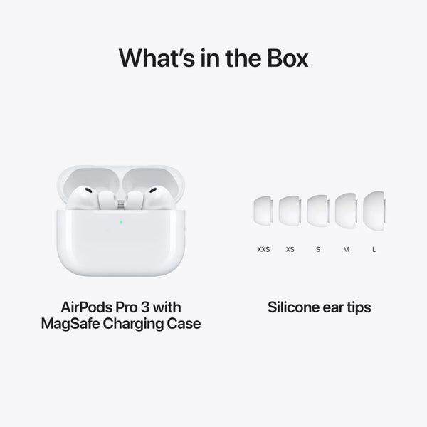 Apple AirPods Pro 3 MagSafe wireless earbuds Active Noise Cancellation White Qatar