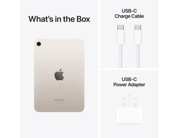 Apple iPad mini A17 Pro 256GB Starlight Wi-Fi with Pencil Pro support, Thabthaba Store Qatar