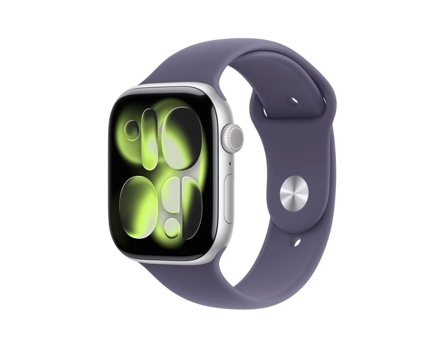 Apple Watch Series 11 GPS 46mm Silver Aluminium Purple Fog Sport Band M/L, Thabthaba Store Qatar