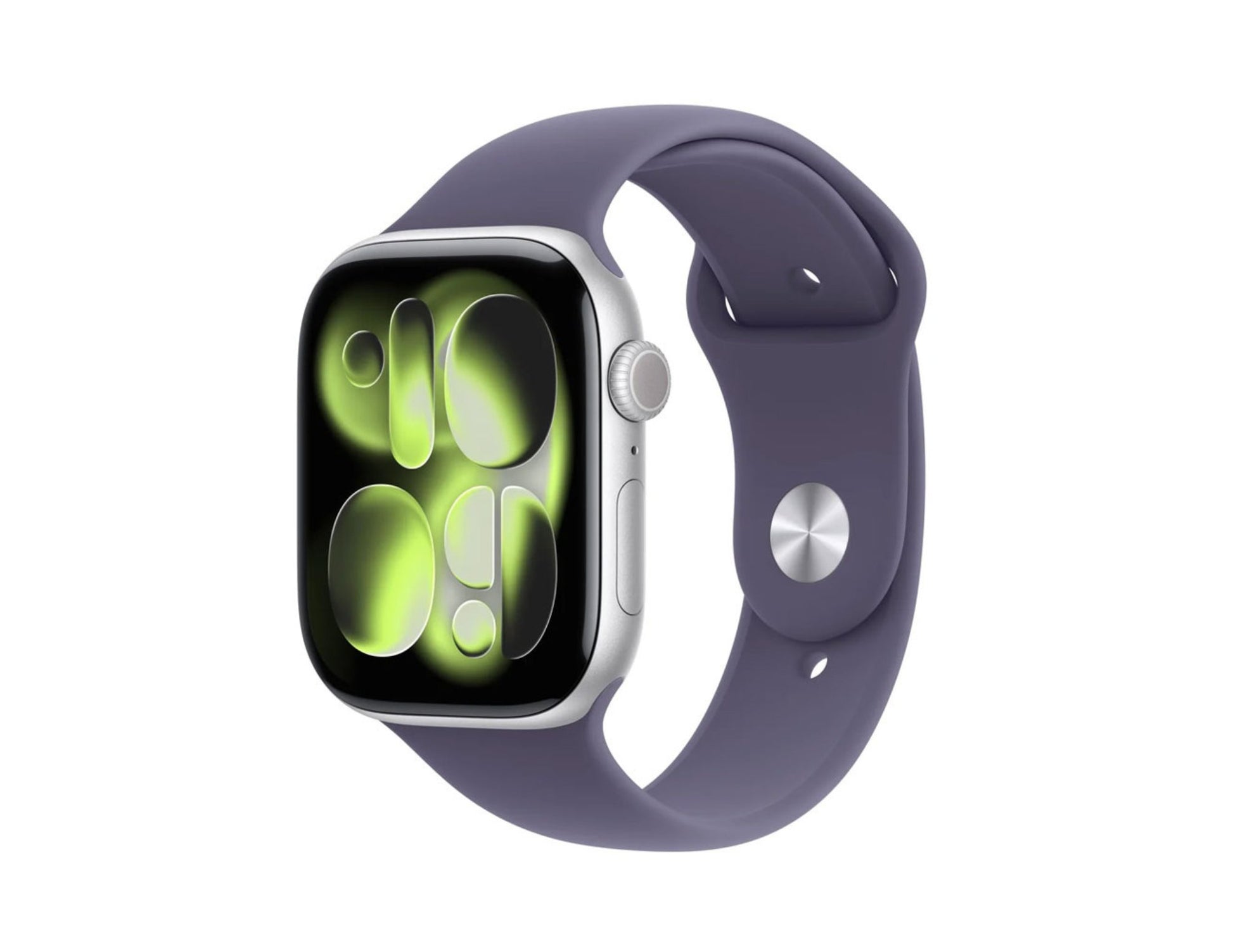 Apple Watch Series 11 GPS 46mm Silver Aluminium Purple Fog Sport Band M/L, Thabthaba Store Qatar
