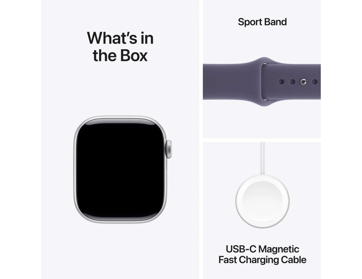 Apple Watch Series 11 GPS 46mm Silver Aluminium Purple Fog Sport Band M/L, Thabthaba Store Qatar