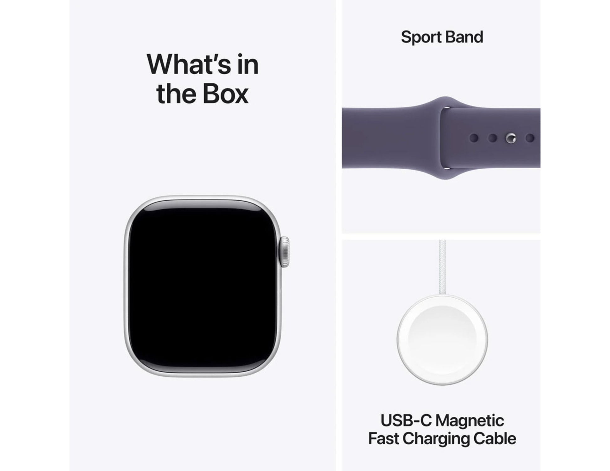 Apple Watch Series 11 GPS 46mm Silver Aluminium Purple Fog Sport Band M/L, Thabthaba Store Qatar