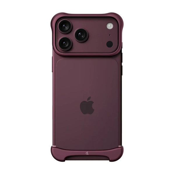 Arc Pulse aerospace-grade aluminum protective case with dual-layer shock protection for iPhone 18 Pro Burgundy Qatar