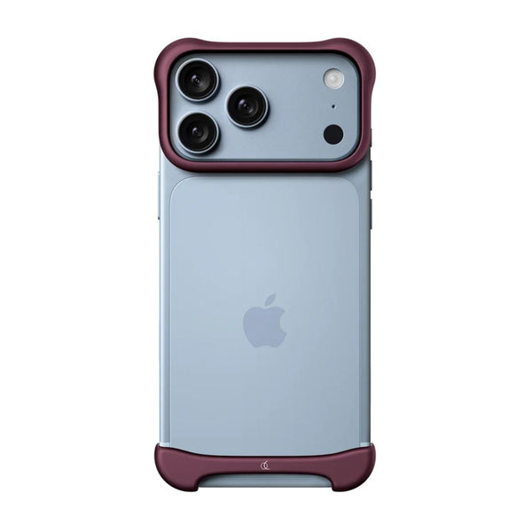 Arc Pulse aerospace-grade aluminum protective case with dual-layer shock protection for iPhone 18 Pro Burgundy Qatar